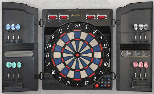 cible jeu de fléchette électronique physionics 16 joueurs