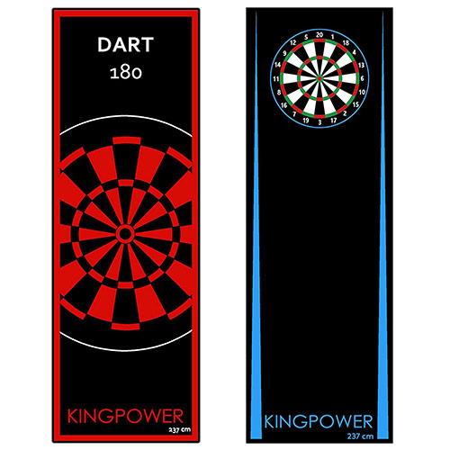 Tapis De Fléchettes Tournament - 237 X 80 Cm - Rouge, Antidérapant - Pour Jeux à Distance Réglementaire